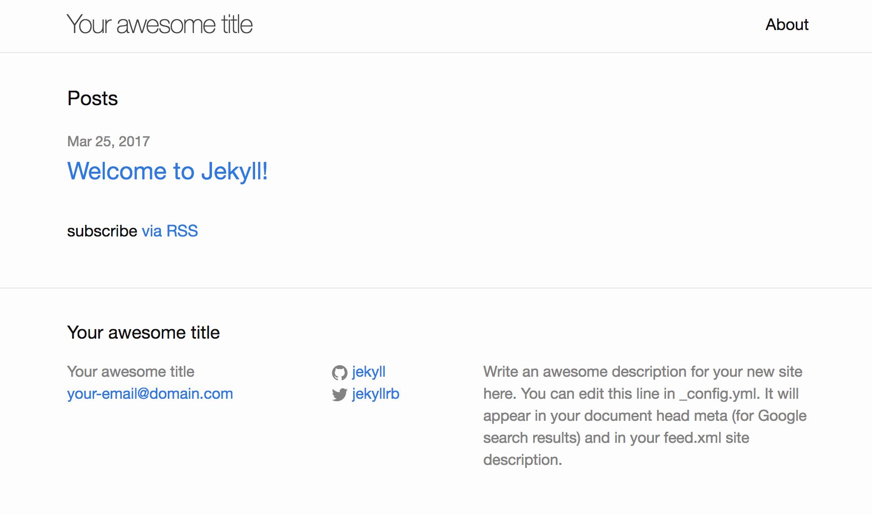 Jekyll's Generated Site